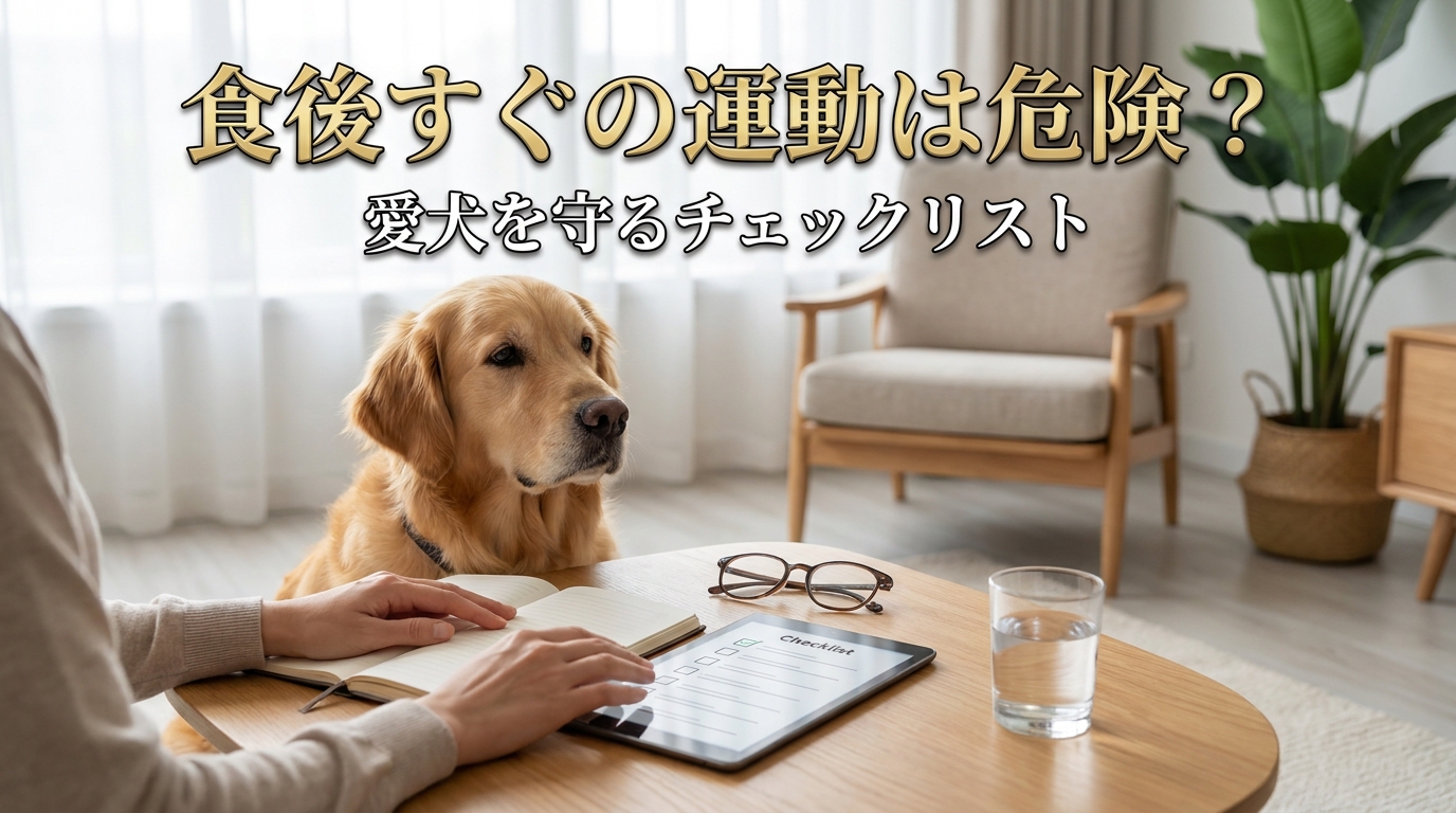 食後すぐの運動は危険？愛犬を守るチェックリスト
