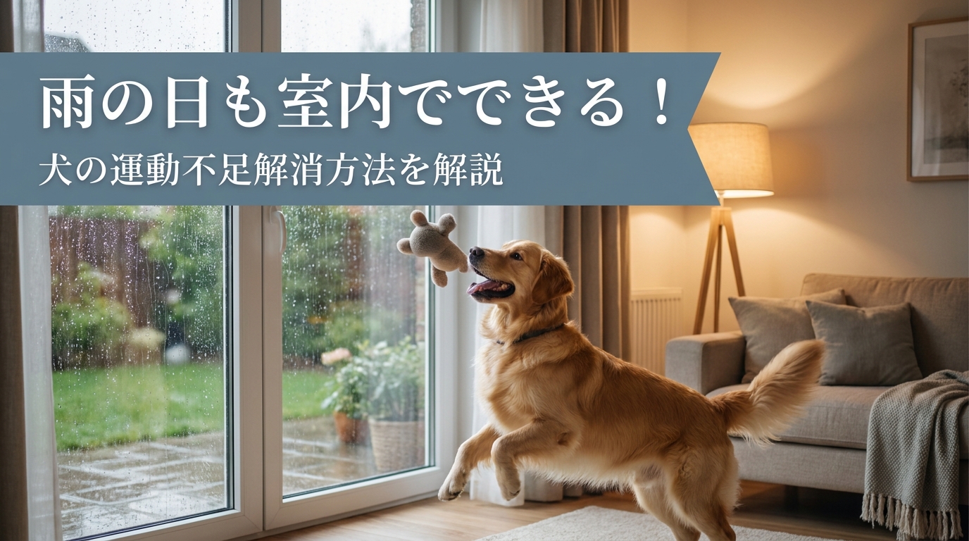 雨の日も室内でできる！犬の運動不足解消方法を解説
