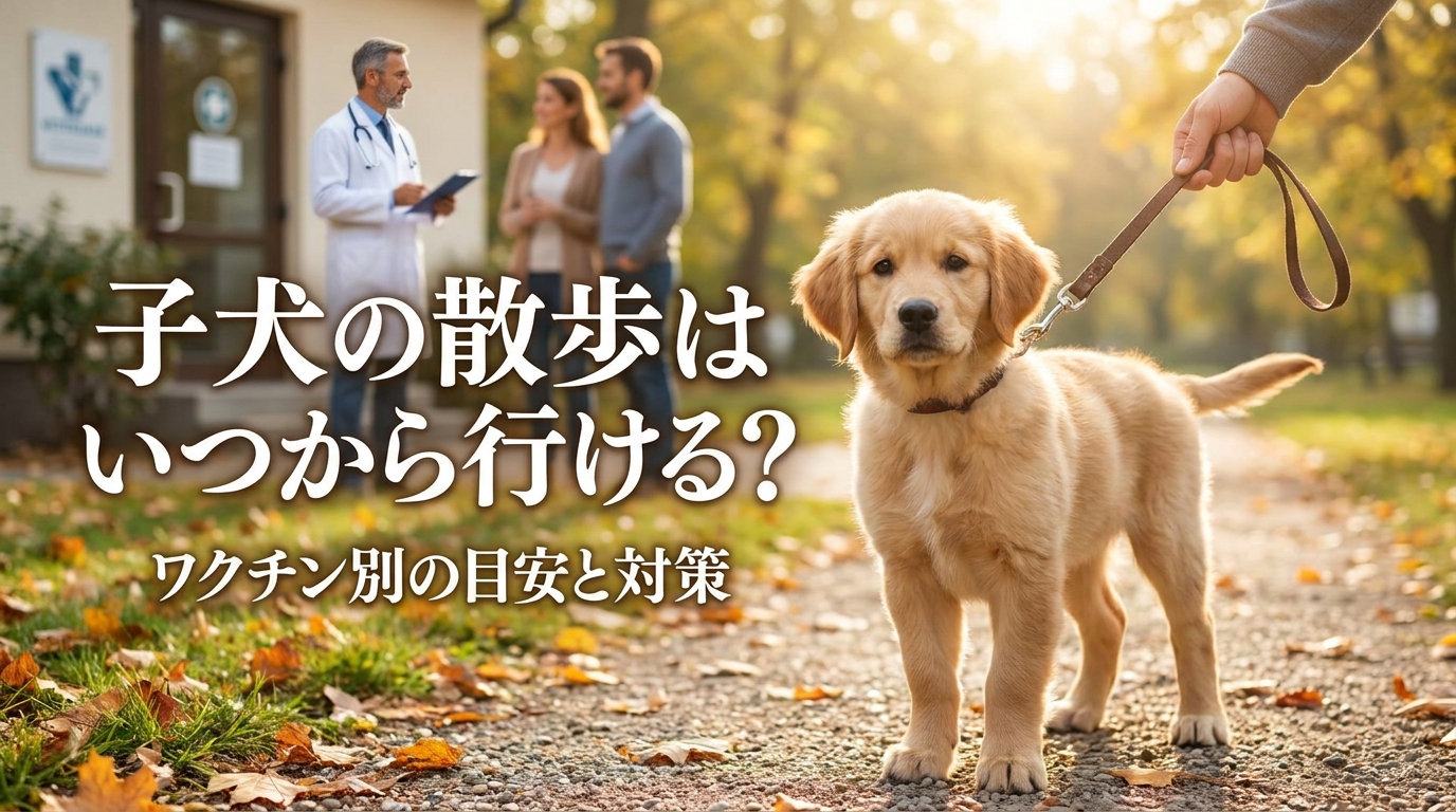 子犬の散歩はいつから行ける？ワクチン別の目安と対策