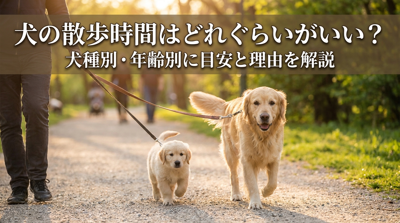 犬の散歩時間はどれぐらいがいい？犬種別・年齢別に目安と理由を解説