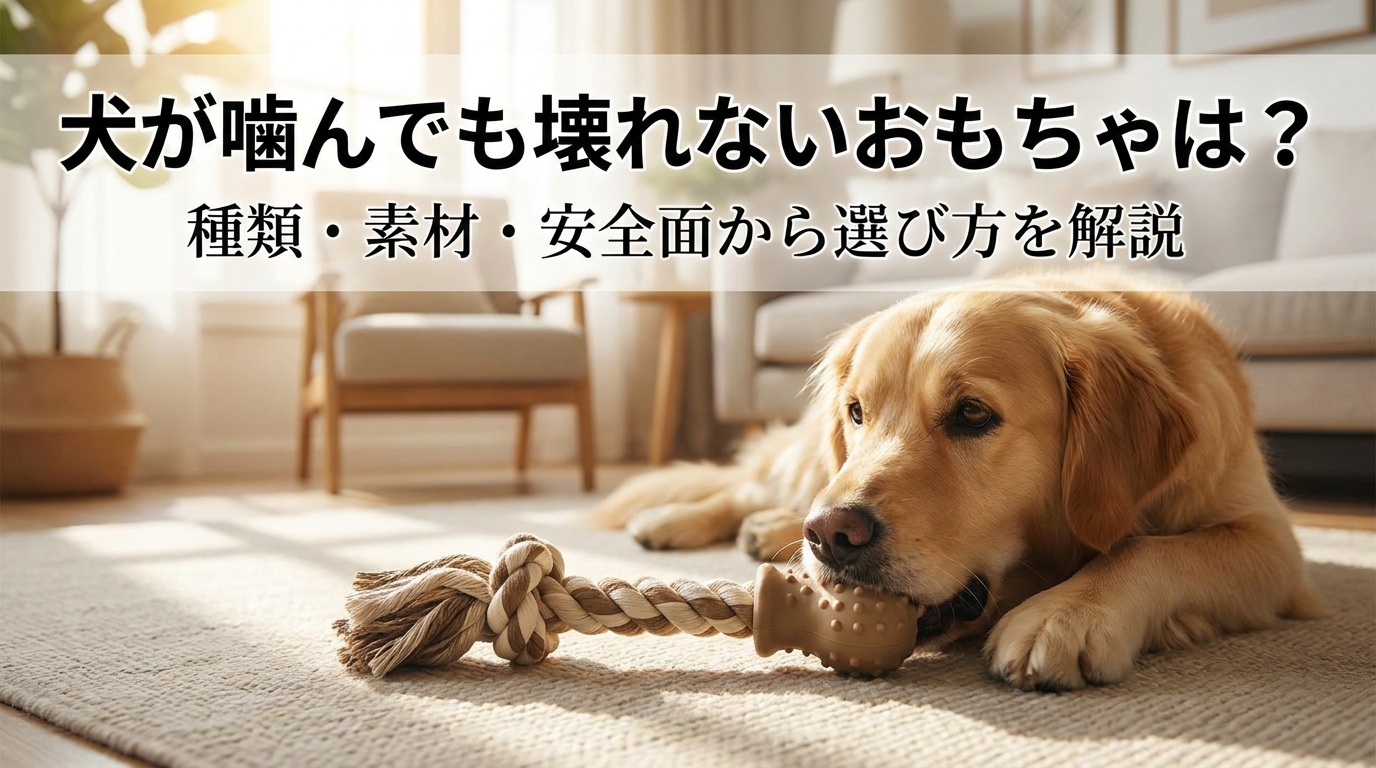 犬が噛んでも壊れないおもちゃは？種類・素材・安全面から選び方を解説